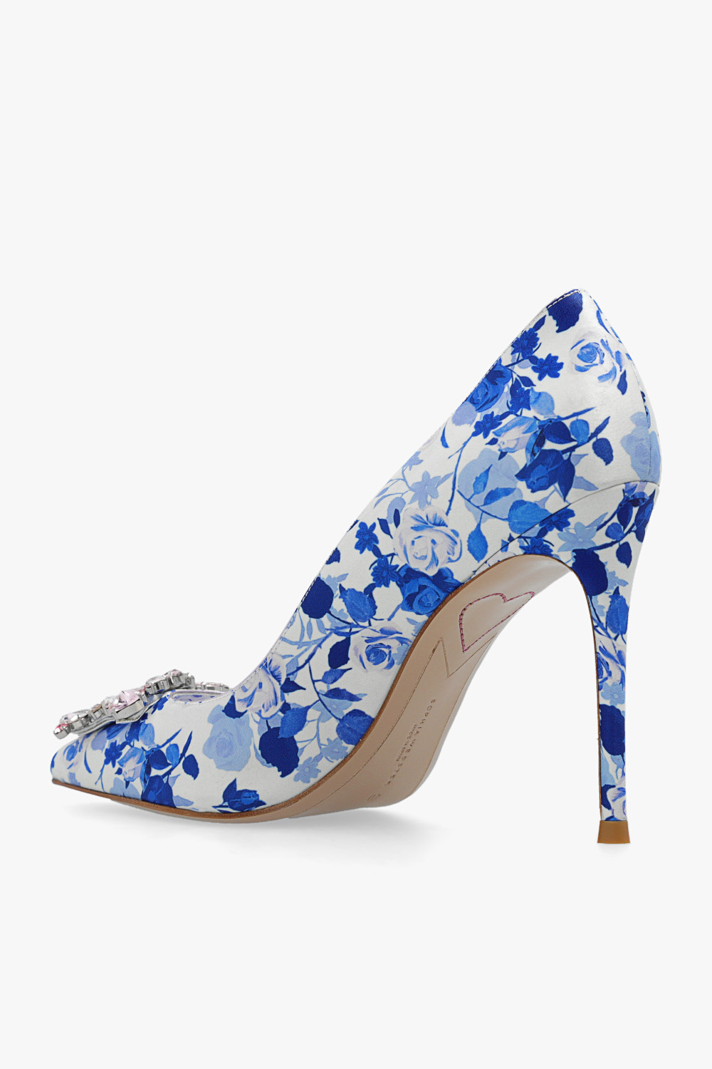 Royal blue floral outlet heels